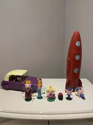 Ben & Holly Bundle Space Rocket (LIGHTS SOUNDS) Figures Nanny Plum Car Play Set • £22.90