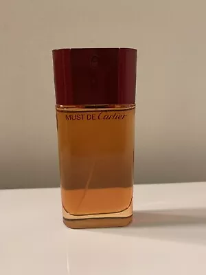 Must De Cartier By Cartier 1.6 Oz. Eau De Toilette Spray Vintage Red Bottle • $99