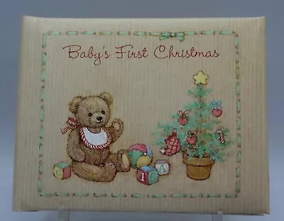 Vintage 1986 Hallmark Baby's First Christmas Photo Album Teddy Bear & Tree NIB • £19.27