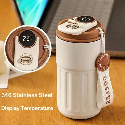 Thermos Bottle Smart Display Temperature 316 Stainless Steel Vacuum Thermal Mug • $17.99