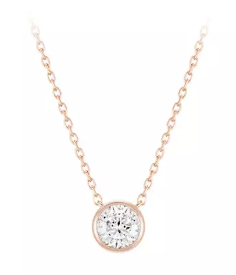 J.Estina Whitemon Necklace JJLJNQ1BS301SR420 Silver 925 Rosegold Plated Cubic Zi • $94