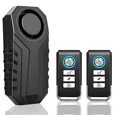 Motorcycle Bike Alarm Wireless Vibration Motion Sensor Waterproof With 2 Remotes • $17.49