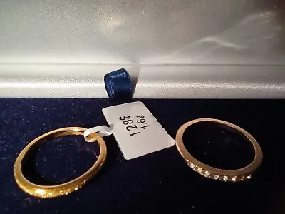 ✨ Ladies Cluster Rings Golden & Silver Set Bundle Size P  $128 Tag  • £9.99