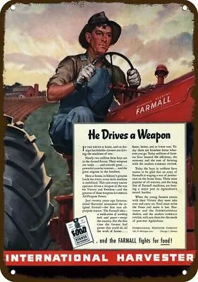1944 FARMALL Tractor Vintage-Look-Edge DECORATIVE REPLICA METAL SIGN • $24.99