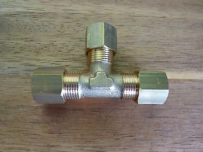 £6.95 • Buy Brass T Tee Piece Compression Fittings Metric Copper Gas Steam Pipe Tube Tubing
