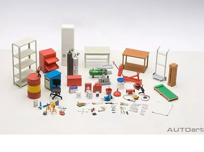 Garage Kit Accessory Set For 1/18 Scale Models By Autoart 49110 • $69.99