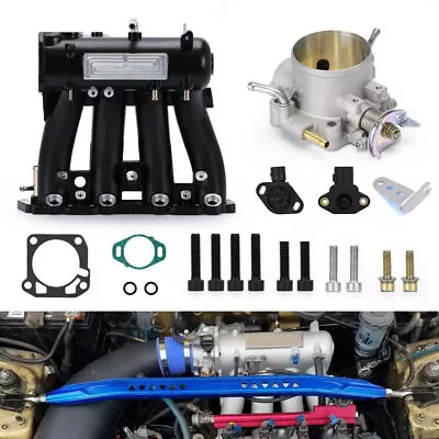 Racing D15 D16 DSeries Intake Manifold+Throttle Body For Honda Civic CRX DEL SO • $173.79