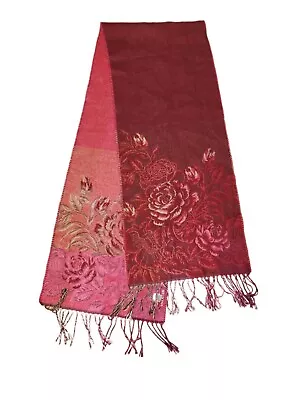 Merona Red Floral / Rose Wrap Around Scarf • $6.50