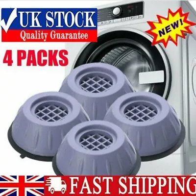 4Pcs Washing Machine Support Mat Anti-Vibration Leg Stopper Foot Pad Feet Pads • £3.79