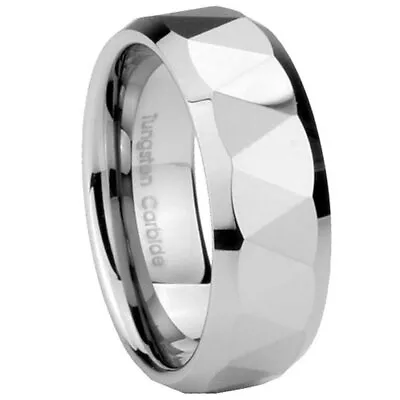 Tungsten Carbide Comfort Fit Matching Men Bands Ring Size 6 To 13 • $9.45