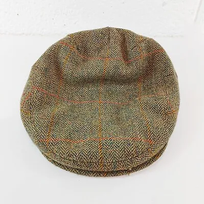 £15 • Buy Vintage Olney Headwear Tweed Herringbone Flat Cap 100% Wool - Peaky Blinders 57 