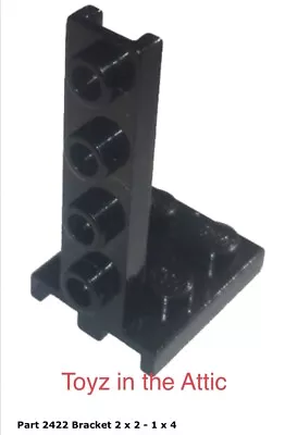 Lego 1x 2422 Black Bracket 2 X 2 - 1 X 4 • $8.84