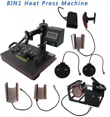 TECHTONGDA 8in1 Flat Heat Press Latte Mug Sublimation Machine Heat • $937.66