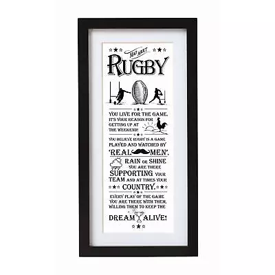 The Ultimate Gift For Man Mad About Rugby Word Poster Wall Art Gift Home Decor • £13.99