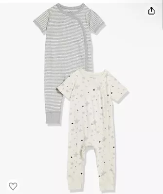 Lot 2 Moon And Back By Hanna Andersson 0-3 Months |One-Piece Footless Pajamas | • $12.99