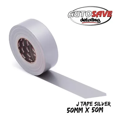 J Tape Silver Polythene Adhesive Cloth Tape (Duct Tape) 50mm X 50m  • £13.99