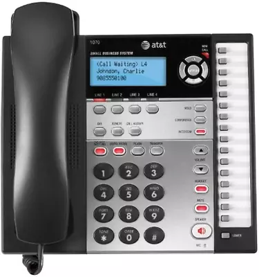 AT&T 1070 4 Line Office Business Paging Call Transfer Phone 1040 1080 W Intercom • $149.99