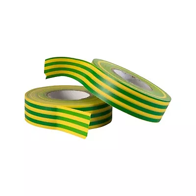 5x High Quality PVC EARTH Electrical Insulation Tape Yellow Green - 19mm X 18m • £5.10