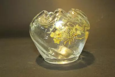 Beautiful Mont Joye Glass Small Rose Bowl • $48