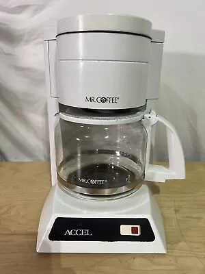 Mr Coffee Accel 12 Cup Automatic Drip Coffee Maker White PR16 Vintage Made USA • $18.37