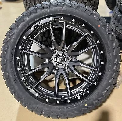 22x10 Fuel D680 Rebel Gray Wheels Rims 33  AT Tires 6x135 Ford F150 Expedition • $3899