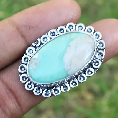 Chrysoprase Rings Silver Overlay Ring Women Ring Handmade Ring. Size-8.5 E(30) • $39.92