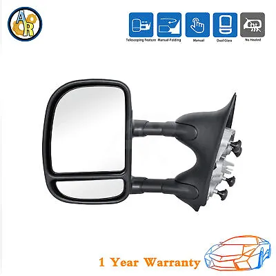 ★Left Towing Manual Mirror For 1999-2007 Ford Excusion F-250 Super Duty Truck • $53.80