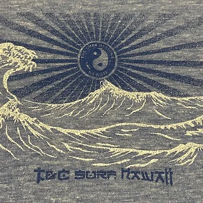 T&C Surf Designs Hawaii Essential Basic Blue T-Shirt Size Medium Short Sleeve • $4