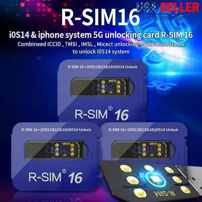 Upgrade RSIM 16 Nano Unlock Card For IPhone 13 Pro 12 Pro Max X XS Max 8 IOS15 • $15.89