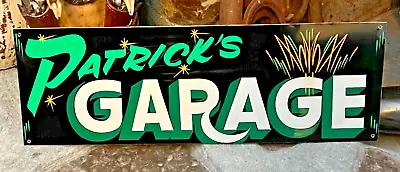 YOUR NAME HERE Garage Hand Painted HOT RAT ROD SHOP SIGN Pinstriped Wall Art Sil • $39