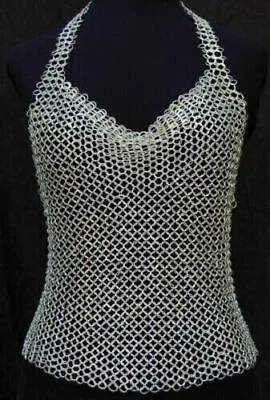 Aluminum 10 Mm Chain Mail Bra Girl Viking Cloth Cup Sexy Style Intimate • $78.13