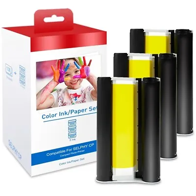 Canon KP-108IN Ink 4 X6  Photo Paper Set For Selphy CP910 CP1000 CP1200 CP1300 • £29.55