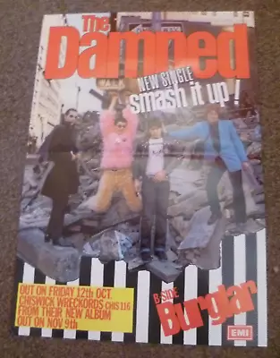 The Damned Smash It Up Vintage Original Promo Poster 1979 • £60.95