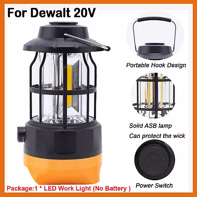 Hanging Lantern For Dewalt 20V Battery LED Work Light Camping For Outdoor Lamps • $25.16