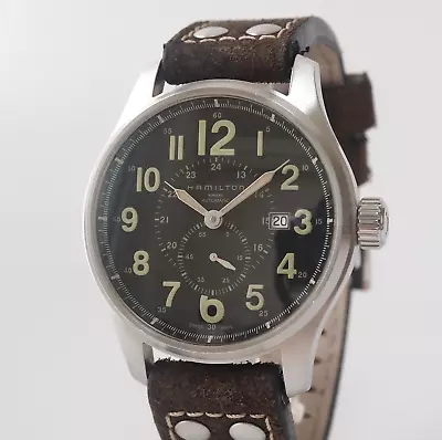 HAMILTON Khaki Field Officer H706550 AUTOMATIC Black Dial Men's 44 Mm Video • $399