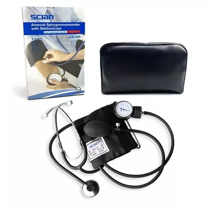 £14.99 • Buy Scian Aneroid Sphygmomanometer Stethoscope Manual Blood Pressure Monitor BP Cuff