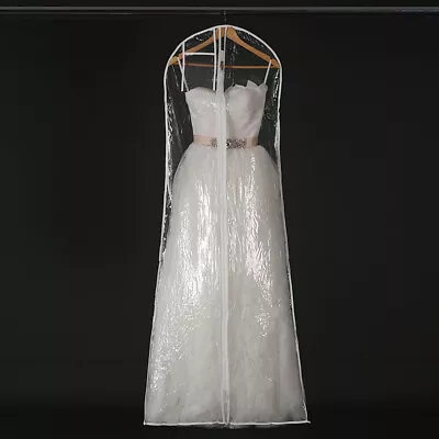 Plastic Clear Dust-proof Wedding Dress Cover Suit Garment Bag Storage Protector • $17.38