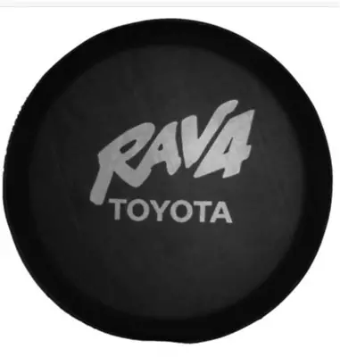 16inch Spare Tire Cover For Toyota RAV4 Wheel Tyre Cover Black Vinyl Silver Logo • $59.99