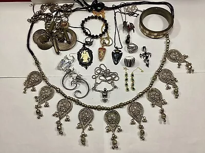 Gothic Vintage Jewellery Mixed Lot Medieval Black Heavy Metal Punk • $19.50