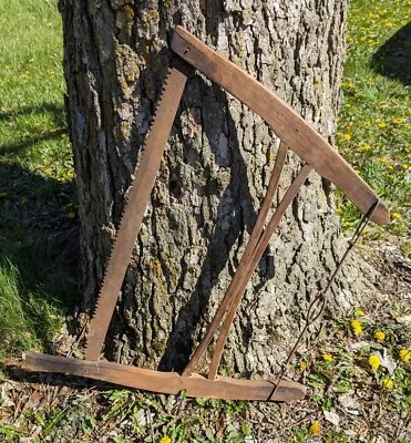 Antique Vintage 2-Man Cross Cut Wood Cutting Buck Bow Saw Rustic Decor Cabin 18  • $49.99