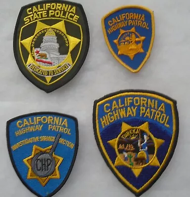 4 (four) Vintage California Highway Patrol And State Police Patches Rare • $19.99