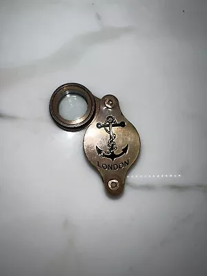 Jeweler’s Loupe Vintage Brass - Pocket Eye Magnifier ROSS LONDON • $47