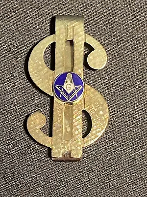 Vintage Masonic Dollar Sign Money Clip • $19.99