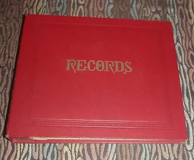 7  45 Rpm (or 33 78 Rpm) Red Embossed Record Storage Folder • $12.75