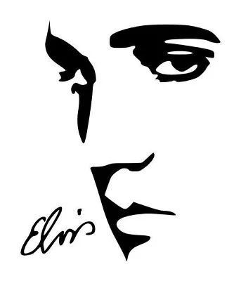 ELVIS PRESLEY VINYL STICKER WALL CAR LAPTOP ROCK SINGER USA 1960s MUSIC 4INCH • £3.69