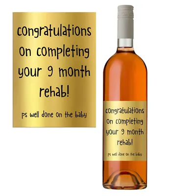 New Mum Wine Bottle Label Funny Baby Shower Gift New Baby Boy Girl • £3.25