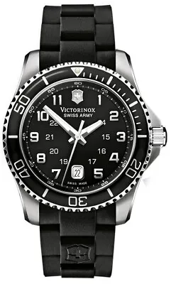 Victorinox Swiss Army Men's 241435 Maverick Rubber Black Dial Watch Brand New • $374.95