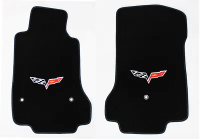 $102.93 • Buy NEW! Black Carpet FLOOR MATS 2008-2013 Corvette W/ Embroidered Flag Emblem Logo