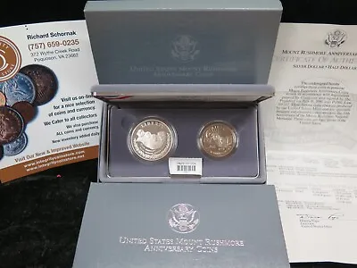 1991 Mount Rushmore Anniversary 2 Coins UC Set Silver / Clad Half Store# 12601 • $42