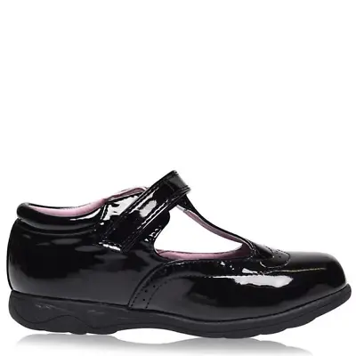 Miss Fiori Girls Childrens Tara T Bar Shoes - Black / C12 • £9.49